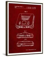 PP276-Burgundy Nintendo 64 Patent Poster-Cole Borders-Framed Premium Giclee Print