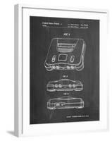 PP276-Chalkboard Nintendo 64 Patent Poster-Cole Borders-Framed Giclee Print