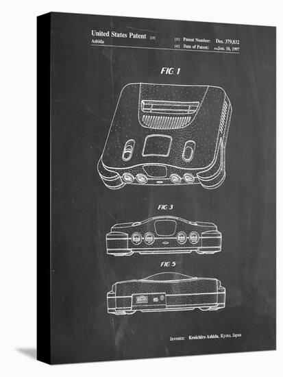 PP276-Chalkboard Nintendo 64 Patent Poster-Cole Borders-Stretched Canvas