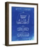 PP276-Faded Blueprint Nintendo 64 Patent Poster-Cole Borders-Framed Giclee Print