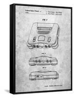 PP276-Slate Nintendo 64 Patent Poster-Cole Borders-Framed Stretched Canvas