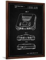 PP276-Vintage Black Nintendo 64 Patent Poster-Cole Borders-Framed Giclee Print