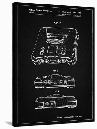 PP276-Vintage Black Nintendo 64 Patent Poster-Cole Borders-Stretched Canvas