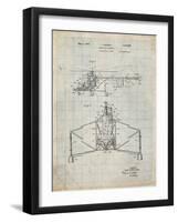 PP28 Antique Grid Parchment-Borders Cole-Framed Giclee Print