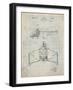 PP28 Antique Grid Parchment-Borders Cole-Framed Giclee Print