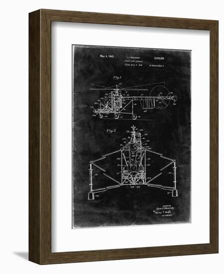 PP28 Black Grunge-Borders Cole-Framed Giclee Print