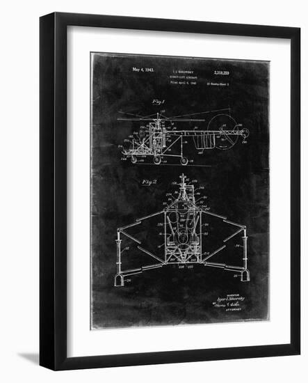 PP28 Black Grunge-Borders Cole-Framed Giclee Print