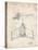PP28 Vintage Parchment-Borders Cole-Stretched Canvas