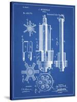 PP280-Blueprint Mining Drill Tool 1891 Patent Poster-Cole Borders-Stretched Canvas