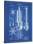 PP280-Blueprint Mining Drill Tool 1891 Patent Poster-Cole Borders-Stretched Canvas