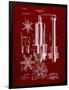 PP280-Burgundy Mining Drill Tool 1891 Patent Poster-Cole Borders-Framed Giclee Print