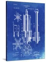 PP280-Faded Blueprint Mining Drill Tool 1891 Patent Poster-Cole Borders-Stretched Canvas