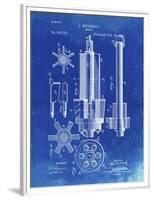 PP280-Faded Blueprint Mining Drill Tool 1891 Patent Poster-Cole Borders-Framed Premium Giclee Print