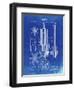 PP280-Faded Blueprint Mining Drill Tool 1891 Patent Poster-Cole Borders-Framed Giclee Print