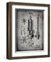 PP280-Faded Grey Mining Drill Tool 1891 Patent Poster-Cole Borders-Framed Giclee Print