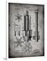 PP280-Faded Grey Mining Drill Tool 1891 Patent Poster-Cole Borders-Framed Giclee Print