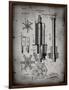 PP280-Faded Grey Mining Drill Tool 1891 Patent Poster-Cole Borders-Framed Premium Giclee Print