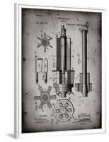 PP280-Faded Grey Mining Drill Tool 1891 Patent Poster-Cole Borders-Framed Premium Giclee Print