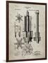 PP280-Sandstone Mining Drill Tool 1891 Patent Poster-Cole Borders-Framed Giclee Print