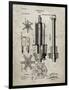 PP280-Sandstone Mining Drill Tool 1891 Patent Poster-Cole Borders-Framed Giclee Print