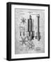 PP280-Slate Mining Drill Tool 1891 Patent Poster-Cole Borders-Framed Giclee Print