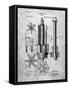 PP280-Slate Mining Drill Tool 1891 Patent Poster-Cole Borders-Framed Stretched Canvas