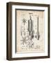 PP280-Vintage Parchment Mining Drill Tool 1891 Patent Poster-Cole Borders-Framed Giclee Print