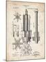 PP280-Vintage Parchment Mining Drill Tool 1891 Patent Poster-Cole Borders-Mounted Giclee Print