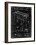 PP281-Black Grunge Fender Pedal Steel Guitar Patent Poster-Cole Borders-Framed Giclee Print