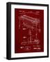 PP281-Burgundy Fender Pedal Steel Guitar Patent Poster-Cole Borders-Framed Giclee Print