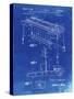 PP281-Faded Blueprint Fender Pedal Steel Guitar Patent Poster-Cole Borders-Stretched Canvas