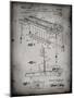 PP281-Faded Grey Fender Pedal Steel Guitar Patent Poster-Cole Borders-Mounted Giclee Print