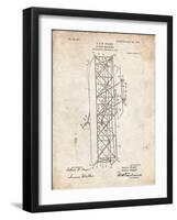 PP288-Vintage Parchment Wright Brothers Flying Machine Patent Poster-Cole Borders-Framed Giclee Print