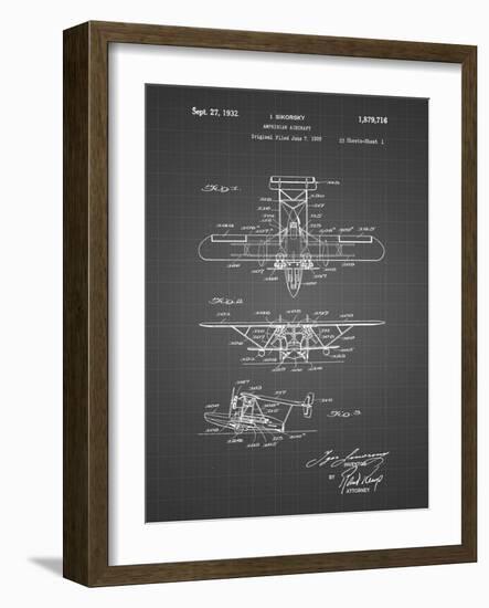 PP29 Black Grid-Borders Cole-Framed Giclee Print