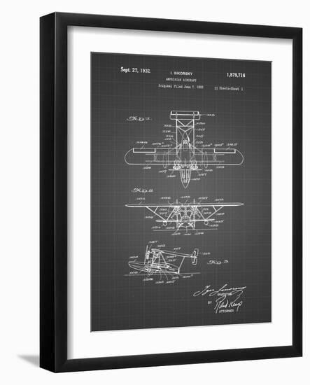 PP29 Black Grid-Borders Cole-Framed Giclee Print