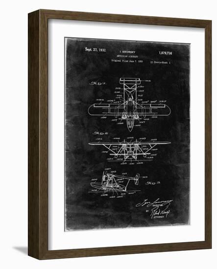 PP29 Black Grunge-Borders Cole-Framed Giclee Print