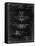 PP29 Black Grunge-Borders Cole-Framed Stretched Canvas