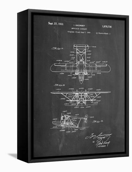 PP29 Chalkboard-Borders Cole-Framed Stretched Canvas