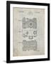 PP299-Antique Grid Parchment Argus C Camera Patent Poster-Cole Borders-Framed Giclee Print