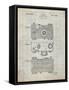 PP299-Antique Grid Parchment Argus C Camera Patent Poster-Cole Borders-Framed Stretched Canvas