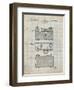 PP299-Antique Grid Parchment Argus C Camera Patent Poster-Cole Borders-Framed Giclee Print