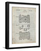 PP299-Antique Grid Parchment Argus C Camera Patent Poster-Cole Borders-Framed Giclee Print