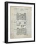 PP299-Antique Grid Parchment Argus C Camera Patent Poster-Cole Borders-Framed Giclee Print