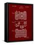 PP299-Burgundy Argus C Camera Patent Poster-Cole Borders-Framed Stretched Canvas