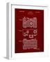 PP299-Burgundy Argus C Camera Patent Poster-Cole Borders-Framed Giclee Print