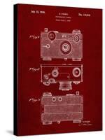 PP299-Burgundy Argus C Camera Patent Poster-Cole Borders-Stretched Canvas