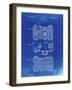 PP299-Faded Blueprint Argus C Camera Patent Poster-Cole Borders-Framed Giclee Print