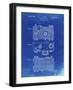 PP299-Faded Blueprint Argus C Camera Patent Poster-Cole Borders-Framed Giclee Print