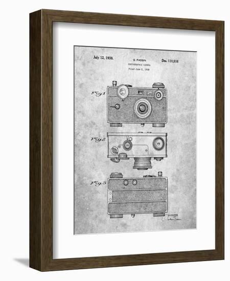 PP299-Slate Argus C Camera Patent Poster-Cole Borders-Framed Giclee Print