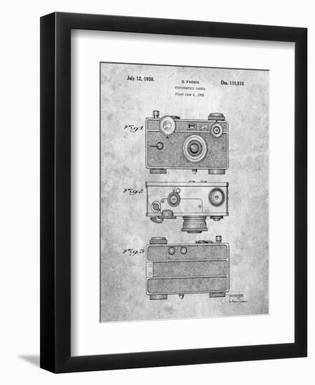 PP299-Slate Argus C Camera Patent Poster-Cole Borders-Framed Giclee Print